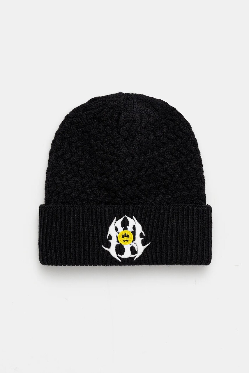 Čiapka s prímesou vlny Barrow čierna farba, F5BWUAHT039