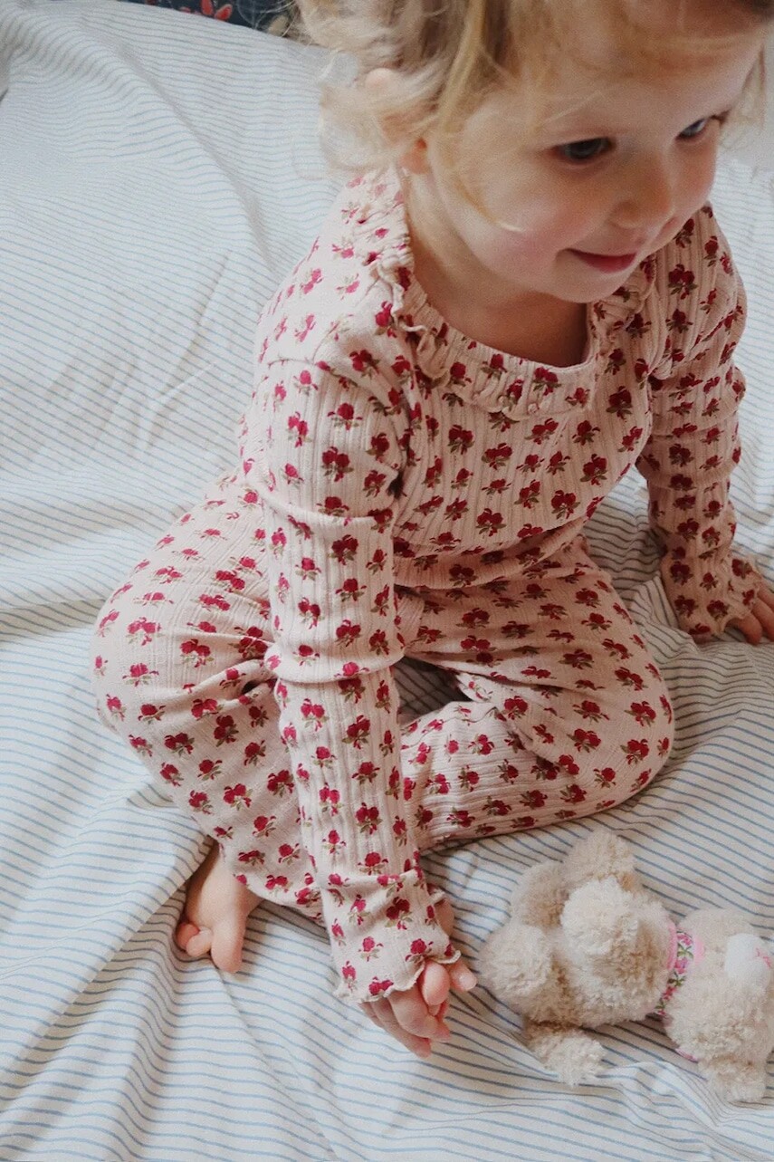 Detské tričko s dlhým rukávom Konges Sløjd NIA BLOUSE GOTS oranžová farba, KS103940