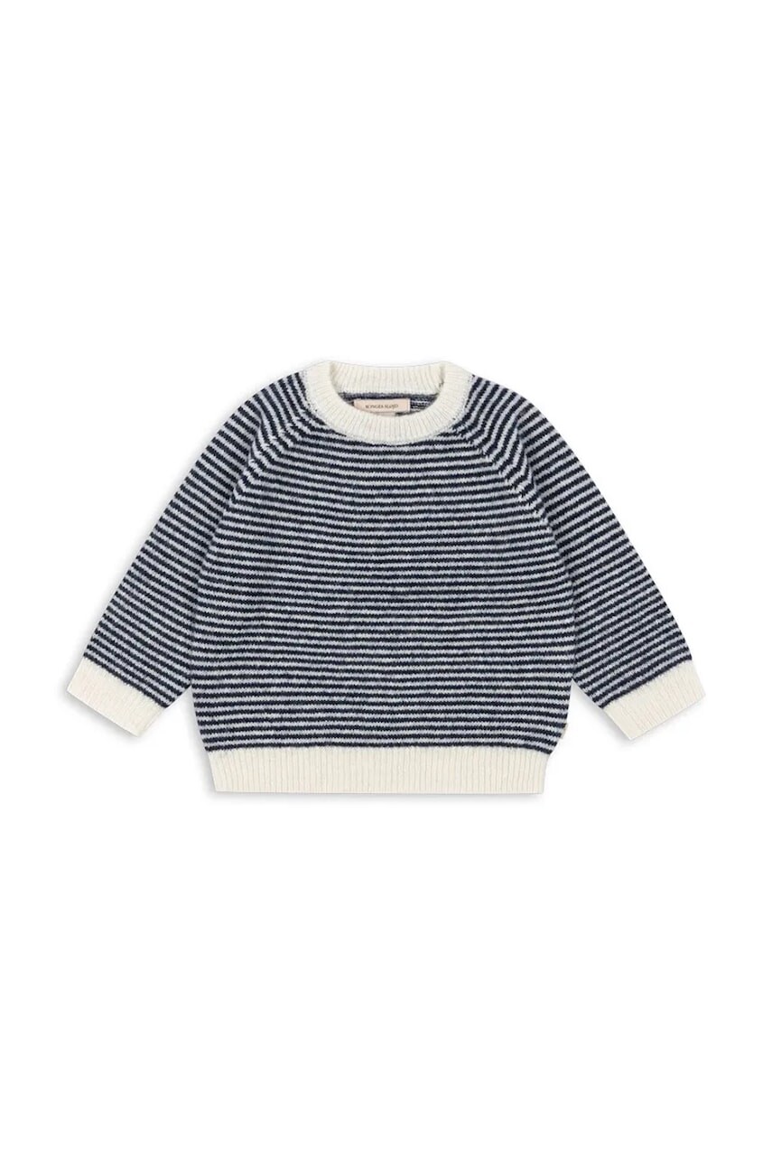 Detský sveter Konges Sløjd BERLE KNIT SWEATER tmavomodrá farba, KS103718