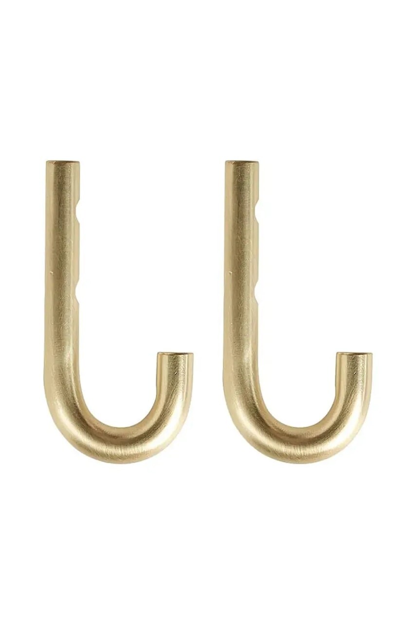 Nástenný vešiak OYOY Pieni 4 x 1 x 8 cm 2-pak žltá farba