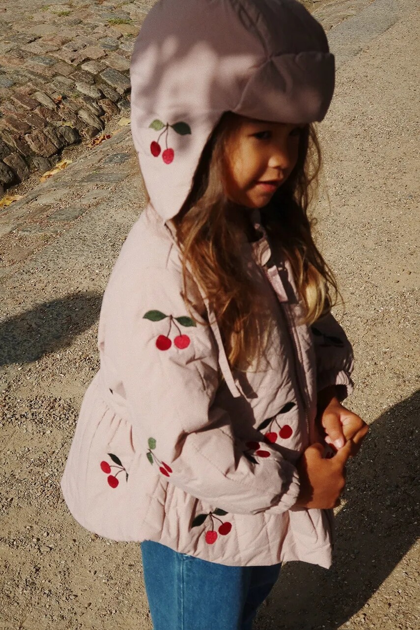 Detská bunda bomber Konges Sløjd JUNA BOMBER JACKET ružová farba, KS103483