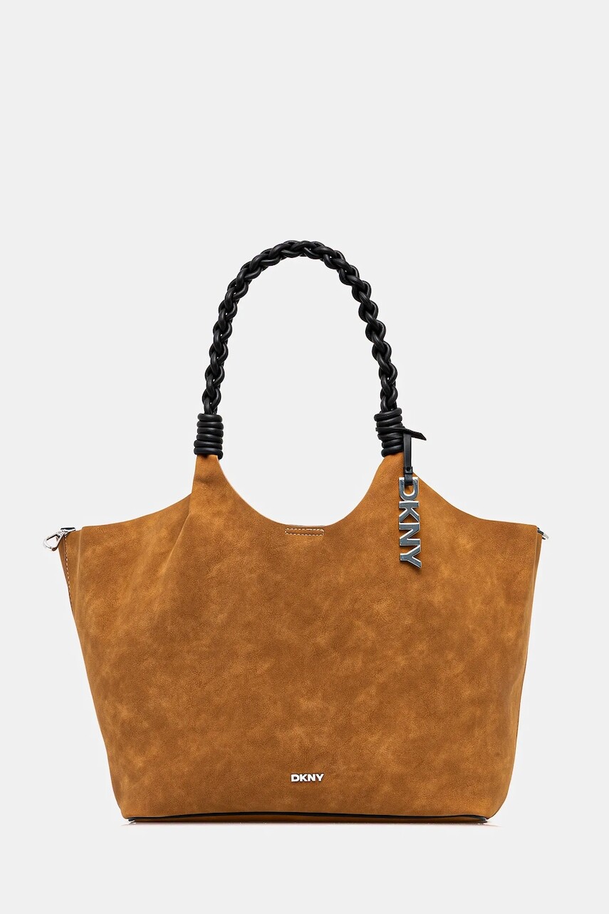 Kabelka Dkny PAULA hnedá farba, R53AME48