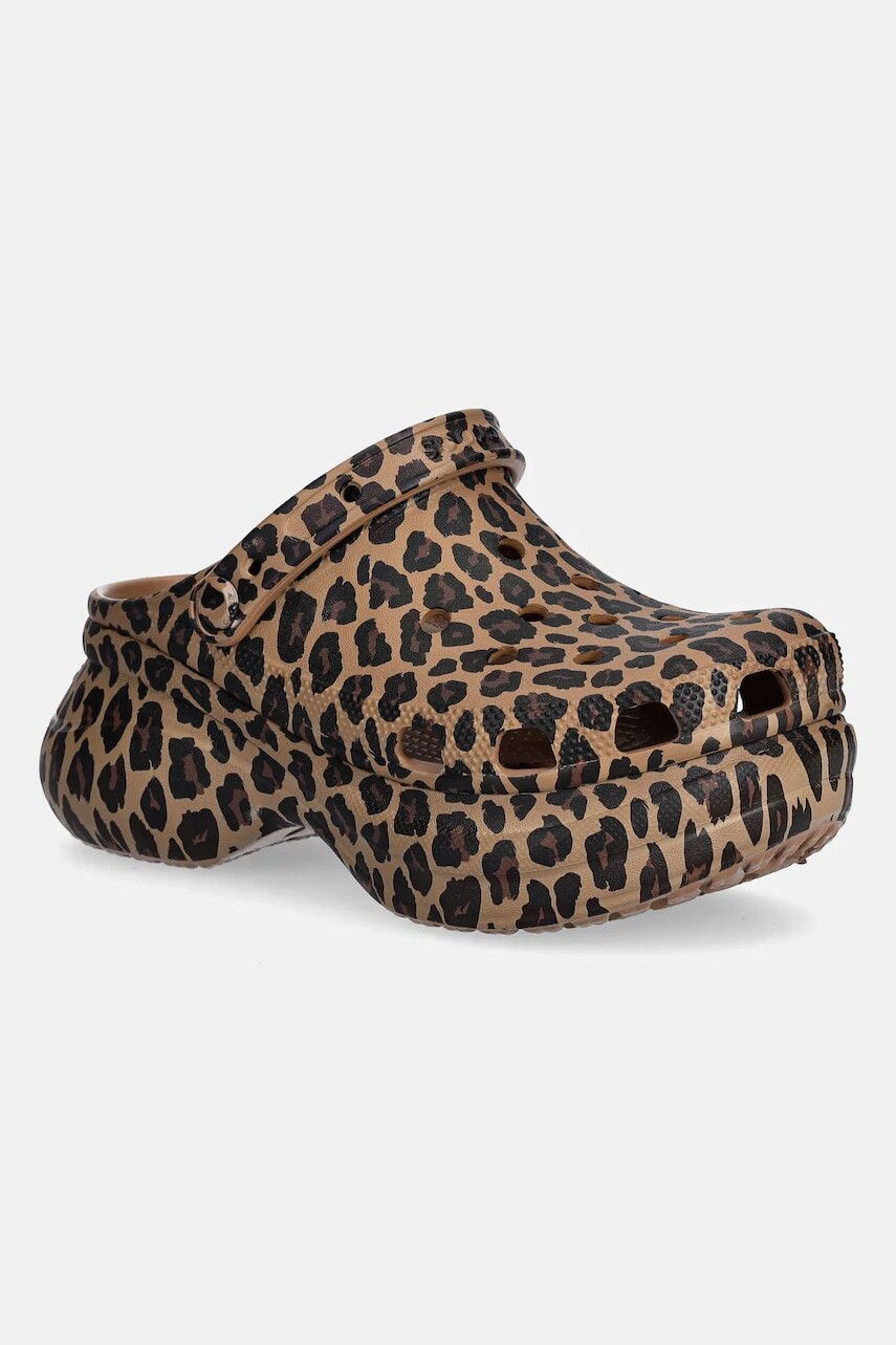 Šľapky Crocs Bae Animal Clog hnedá farba, na platforme, 211624