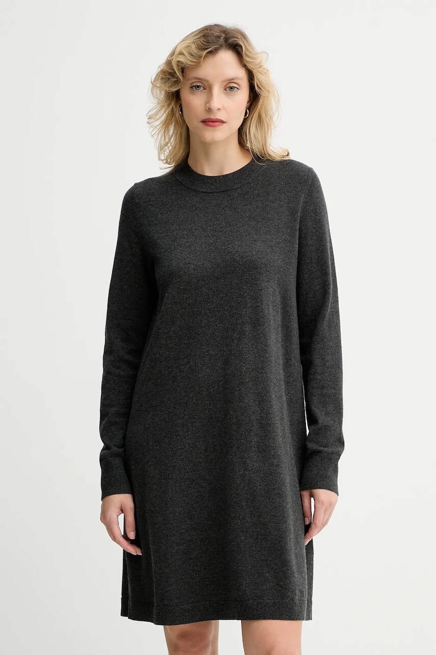 Šaty Marc O'Polo šedá farba, mini, rovný strih, 5000007314