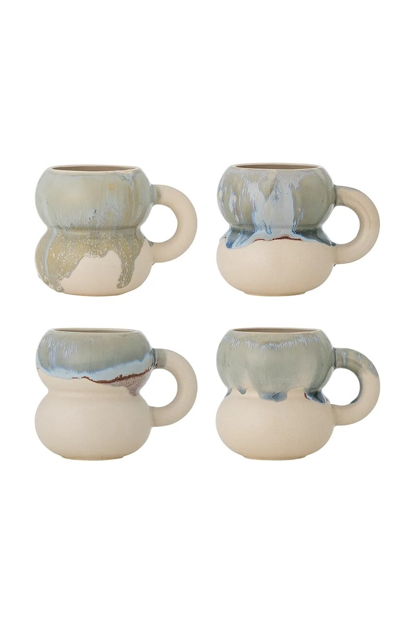 Sada pohárov Bloomingville Luna 9 x 10 cm 4-pak béžová farba