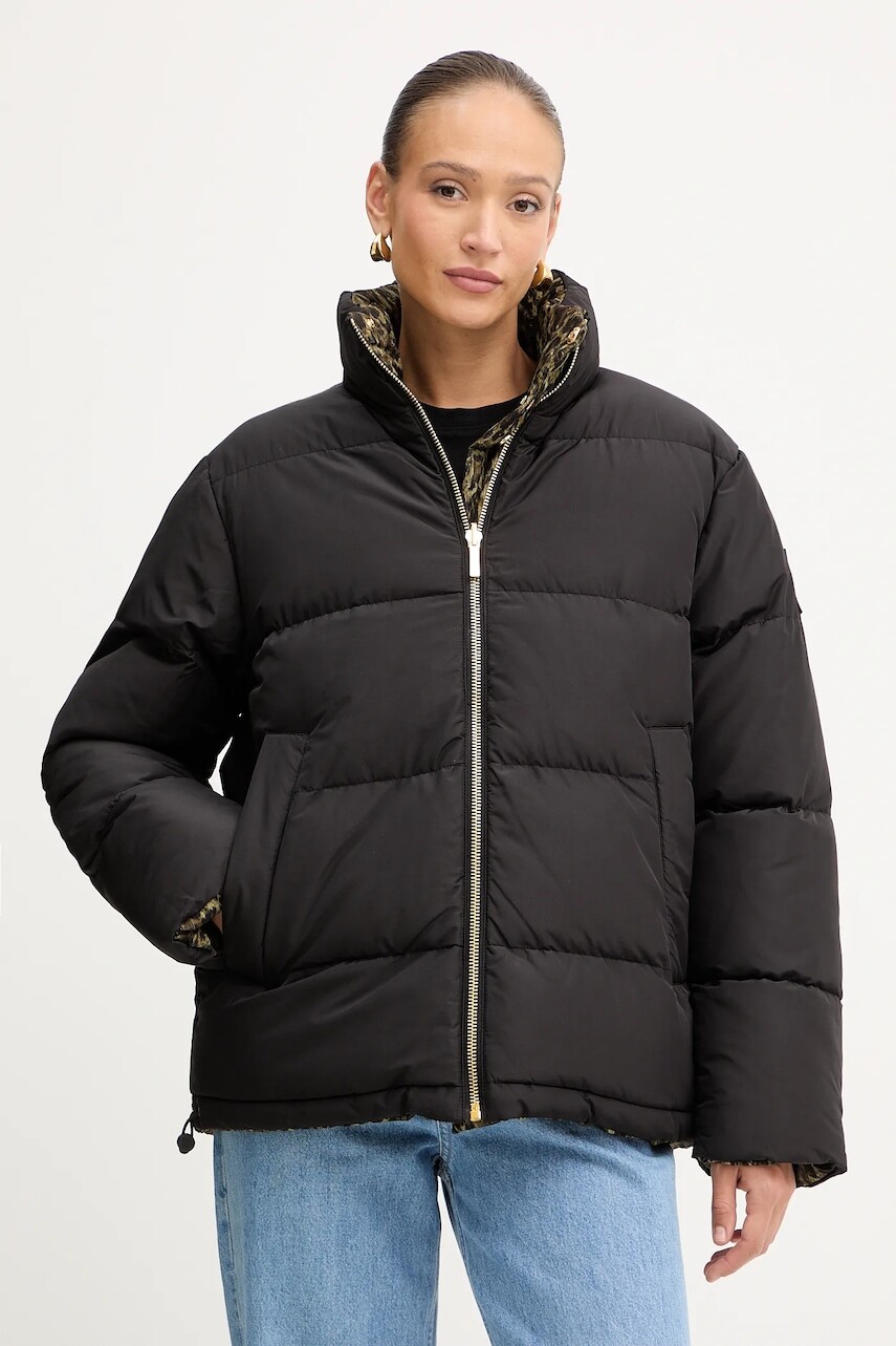 Obojstranná bunda Just Cavalli zelená farba, zimná, 79PAS422 CQDS5