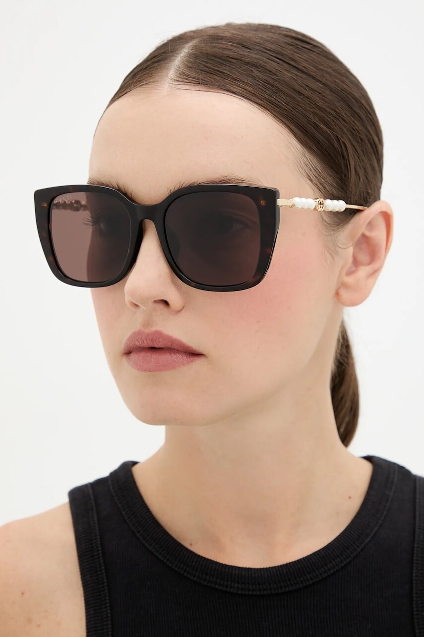 Slnečné okuliare Gucci hnedá farba, GG1971SA