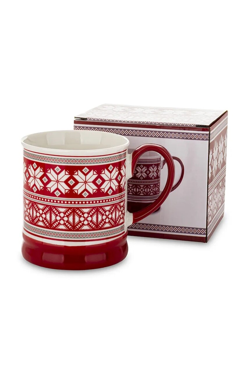 Hrnček home & lifestyle 10 x 13,5 x 9,5 cm červená farba