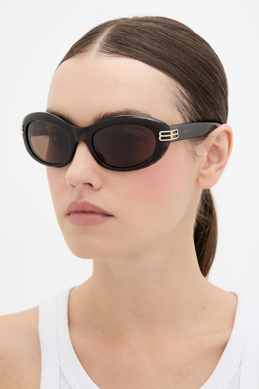 Slnečné okuliare Balenciaga hnedá farba, BB0431S