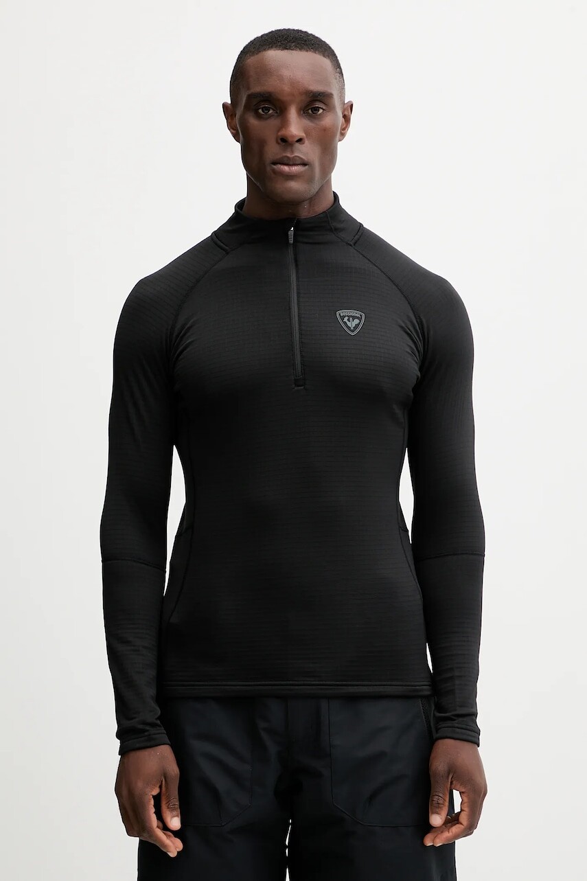 Športová mikina Rossignol BLACKSIDE čierna farba, jednofarebná, RLNML10