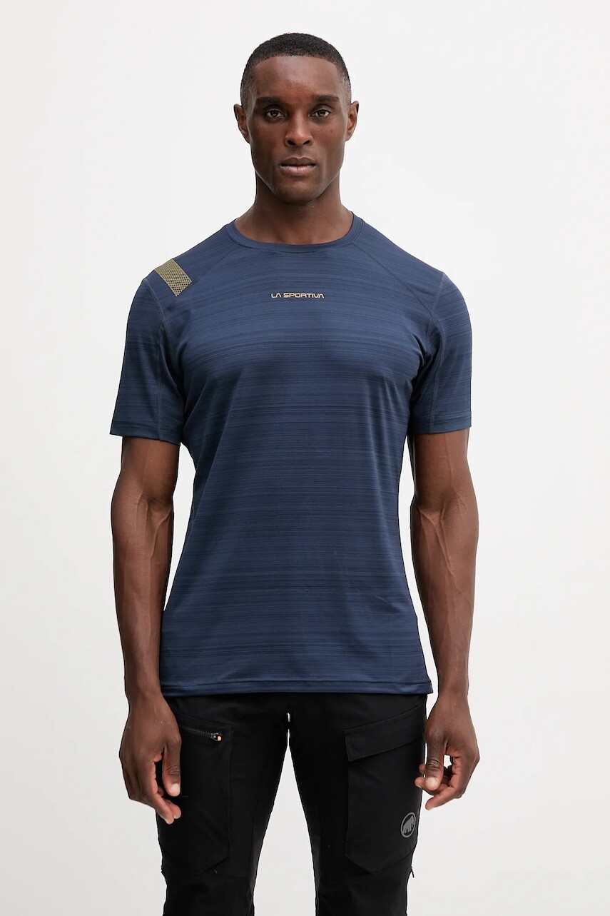 Športové tričko LA Sportiva Sunfire tmavomodrá farba, s potlačou, ZAST005