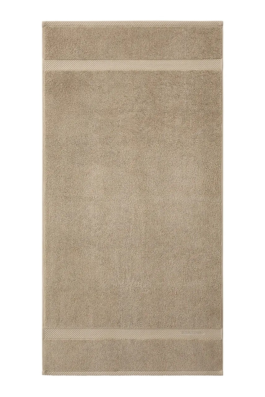 Veľký bavlnený uterák Ralph Lauren AVENUE Linen 75 x 137 cm béžová farba