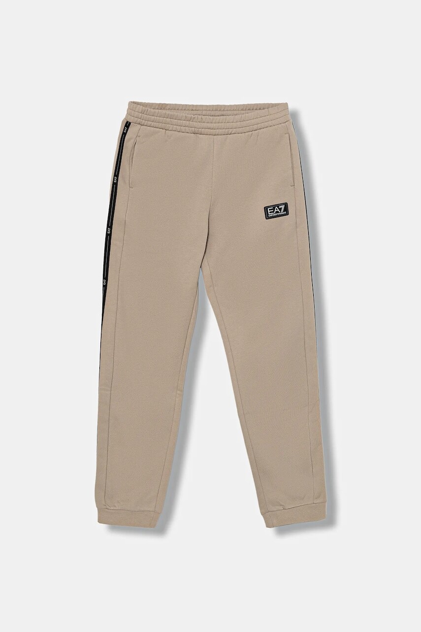 Detské tepláky EA7 Emporio Armani béžová farba, 7B000194 AF10368