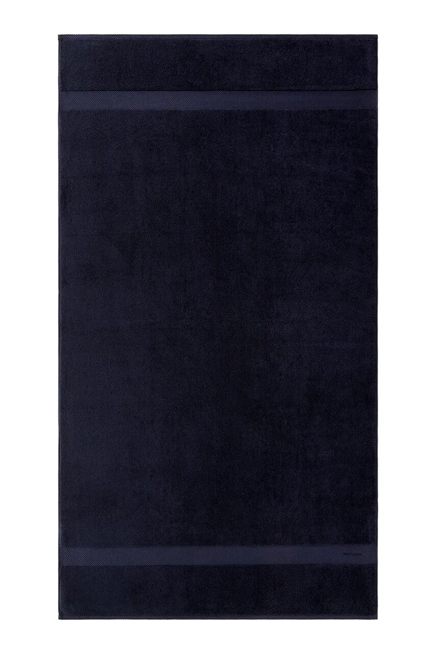 Veľký bavlnený uterák Ralph Lauren AVENUE Midnight 100 x 183 cm tmavomodrá farba