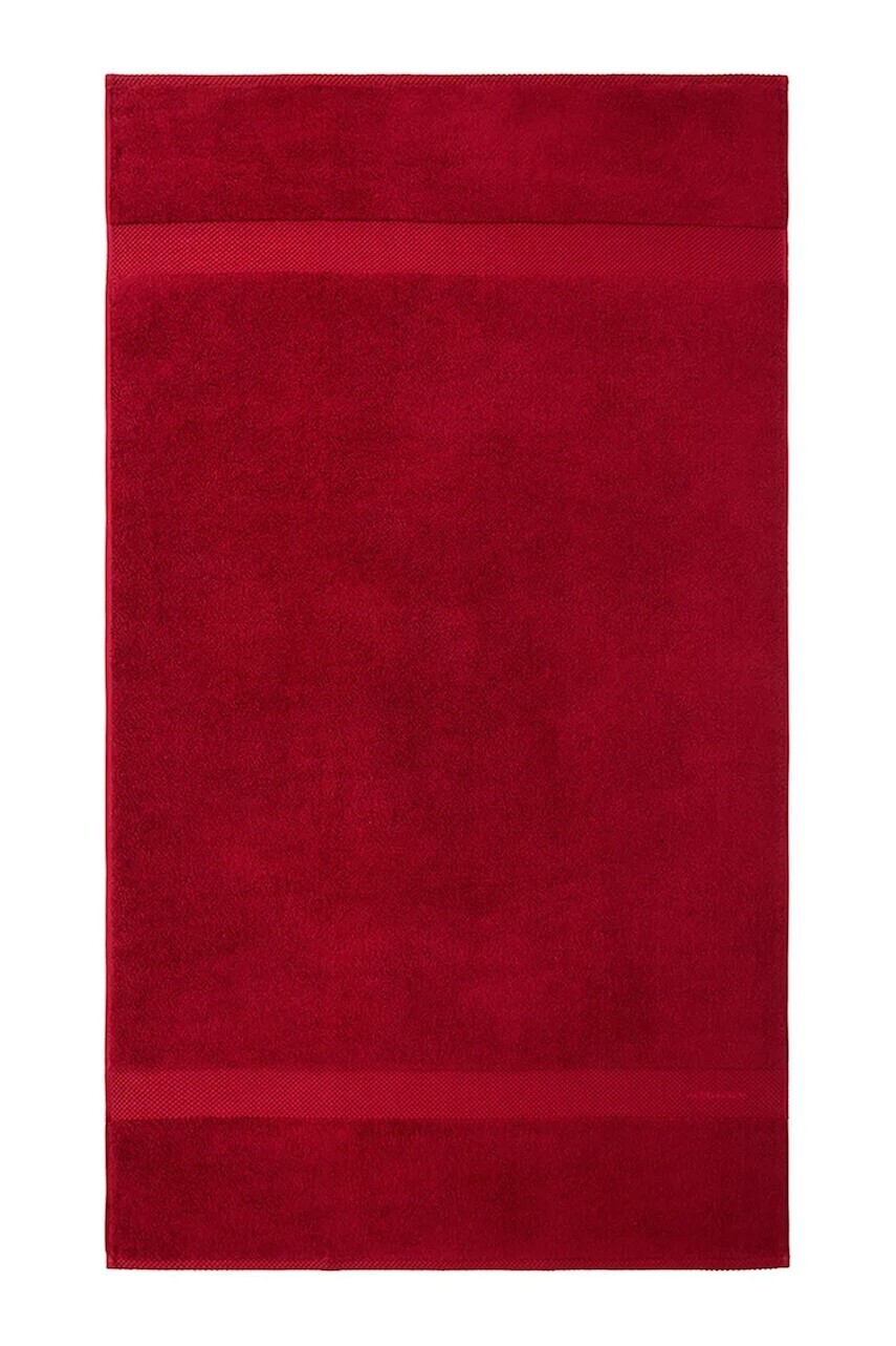 Veľký bavlnený uterák Ralph Lauren AVENUE Carmin 100 x 183 cm červená farba