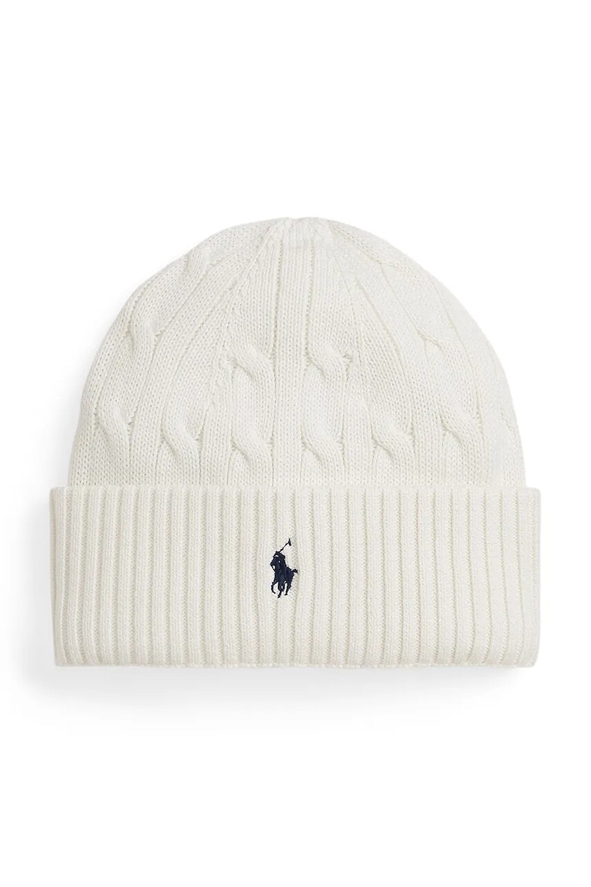 Detská bavlnená čiapka Polo Ralph Lauren béžová farba, 323980663009