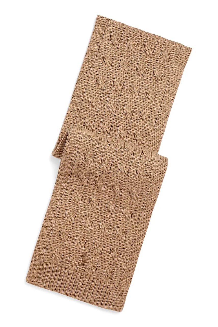 Detská bavlnená šatka Polo Ralph Lauren hnedá farba, jednofarebná, 323953206004