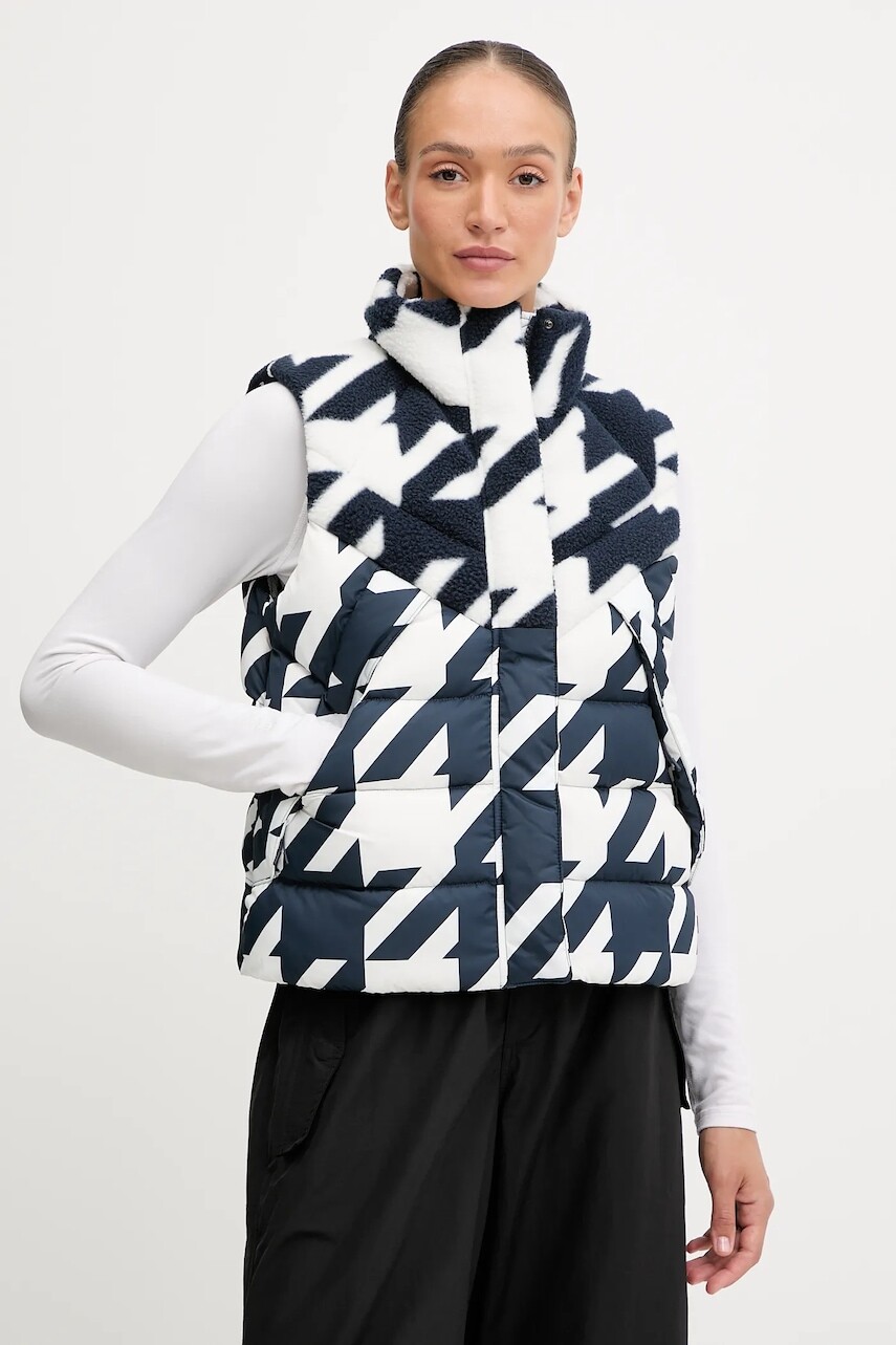 Páperová vesta Helly Hansen BLISS tmavomodrá farba, zimná, 54460