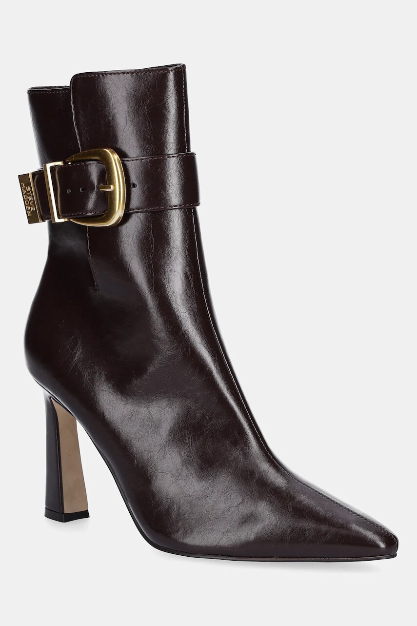 Členkové topánky Steve Madden Stashed hnedá farba, na podpätku, 11004780