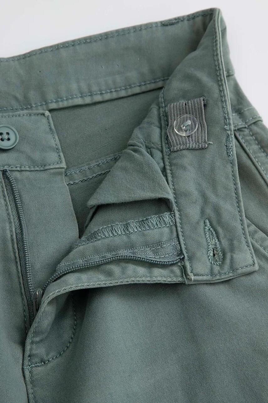 Detské nohavice Coccodrillo zelená farba, jednofarebné, YETI BOY JUNIOR