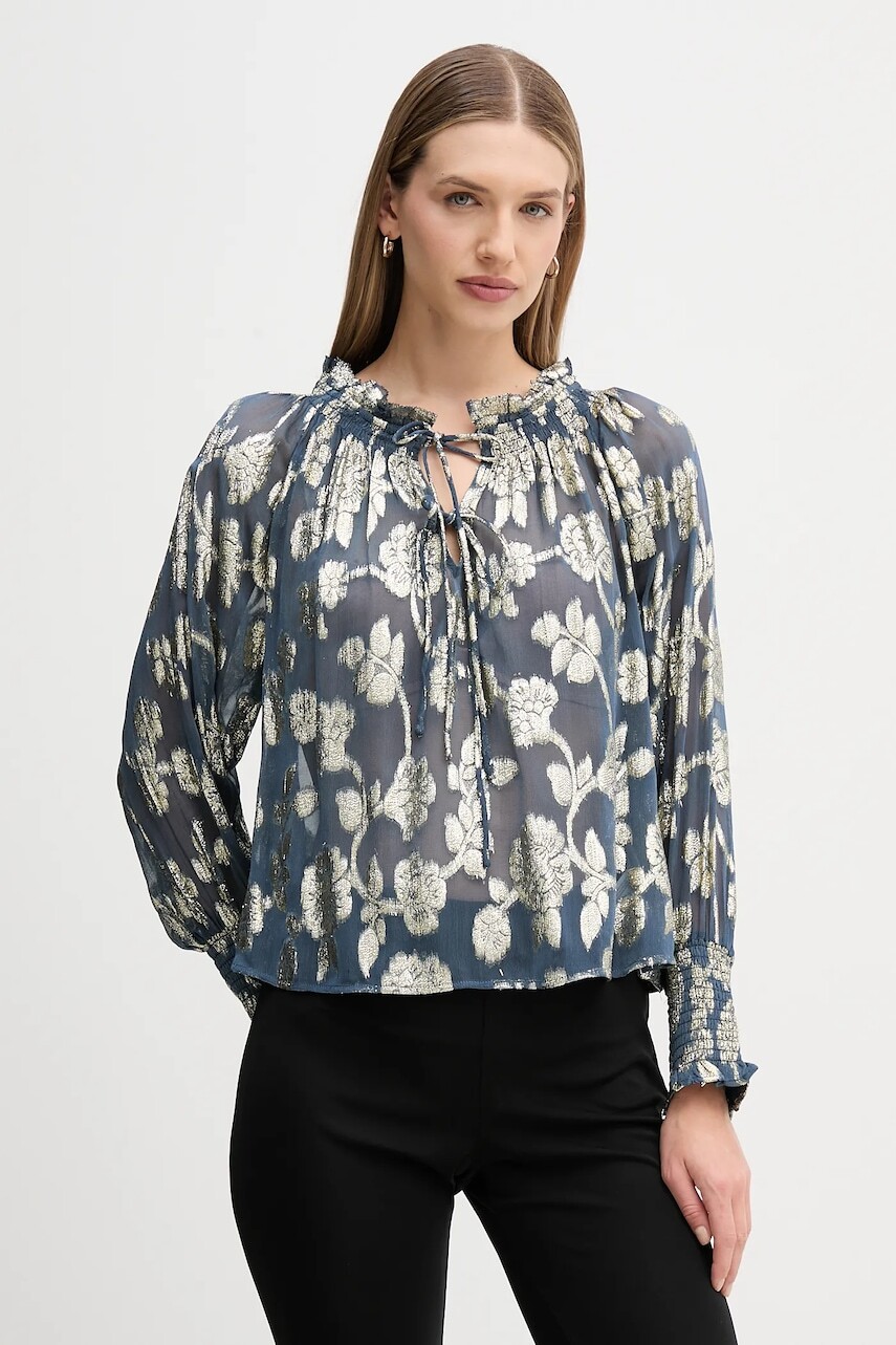 Blúzka Hoss Intropia modrá farba, vzorovaná, 6282677