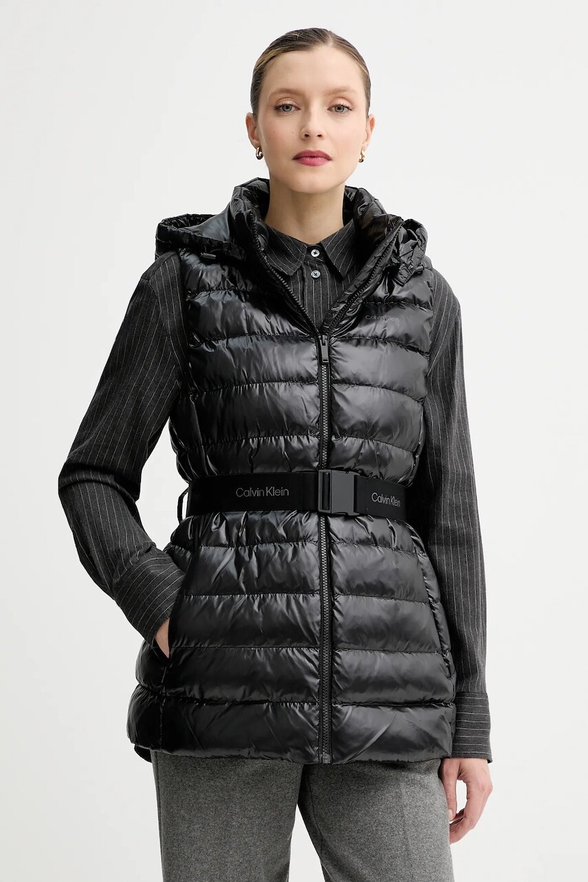 Vesta Calvin Klein čierna farba, prechodná, LV044D562G