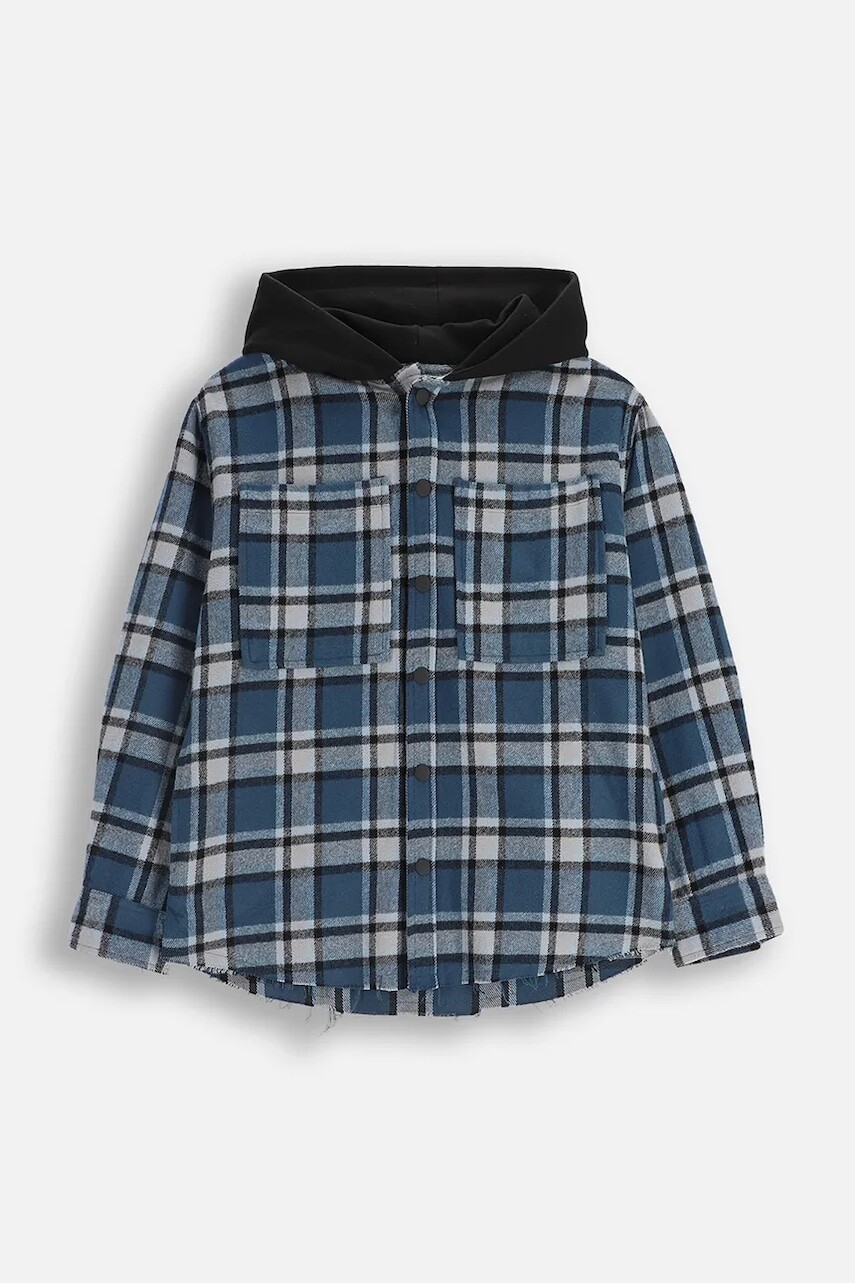 Detská bavlnená košeľa Coccodrillo zelená farba, CITY RACING BOY JUNIOR