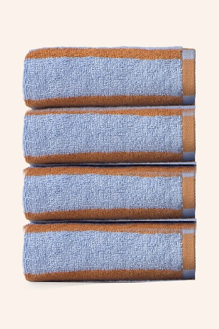 Bavlnený uterák Calma House 30 x 50 cm 4-pak modrá farba