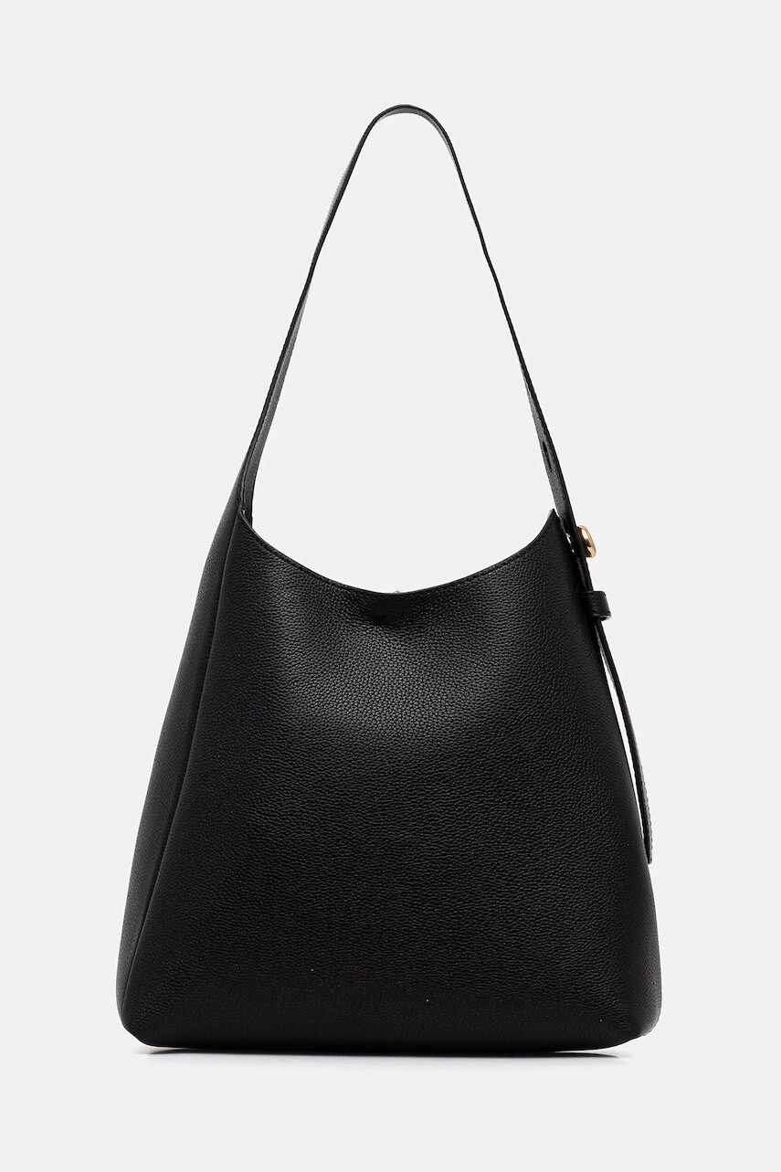 Kožená kabelka Tory Burch Romy Small čierna farba, 175172-001