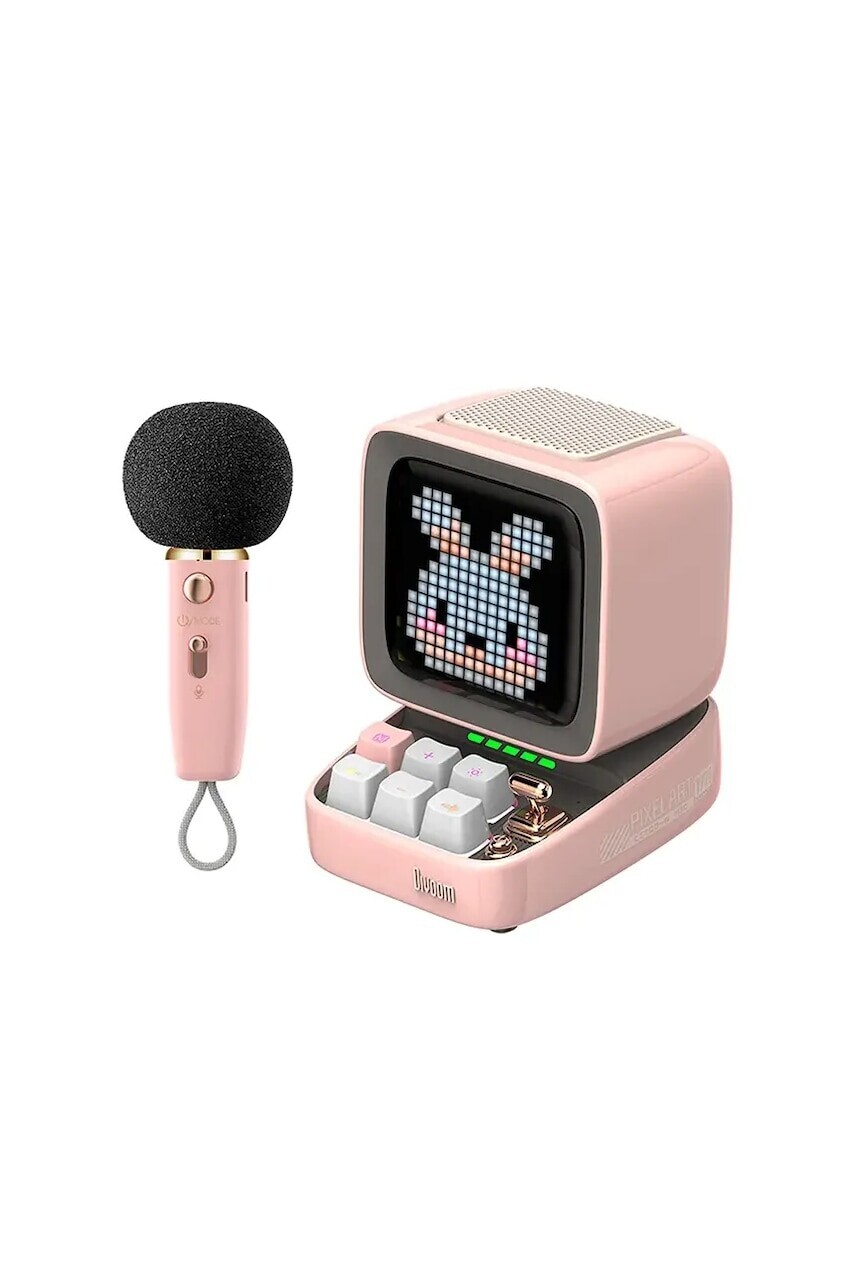 Bezdrôtový reproduktor a mikrofón Divoom Ditoo-5M ružová farba