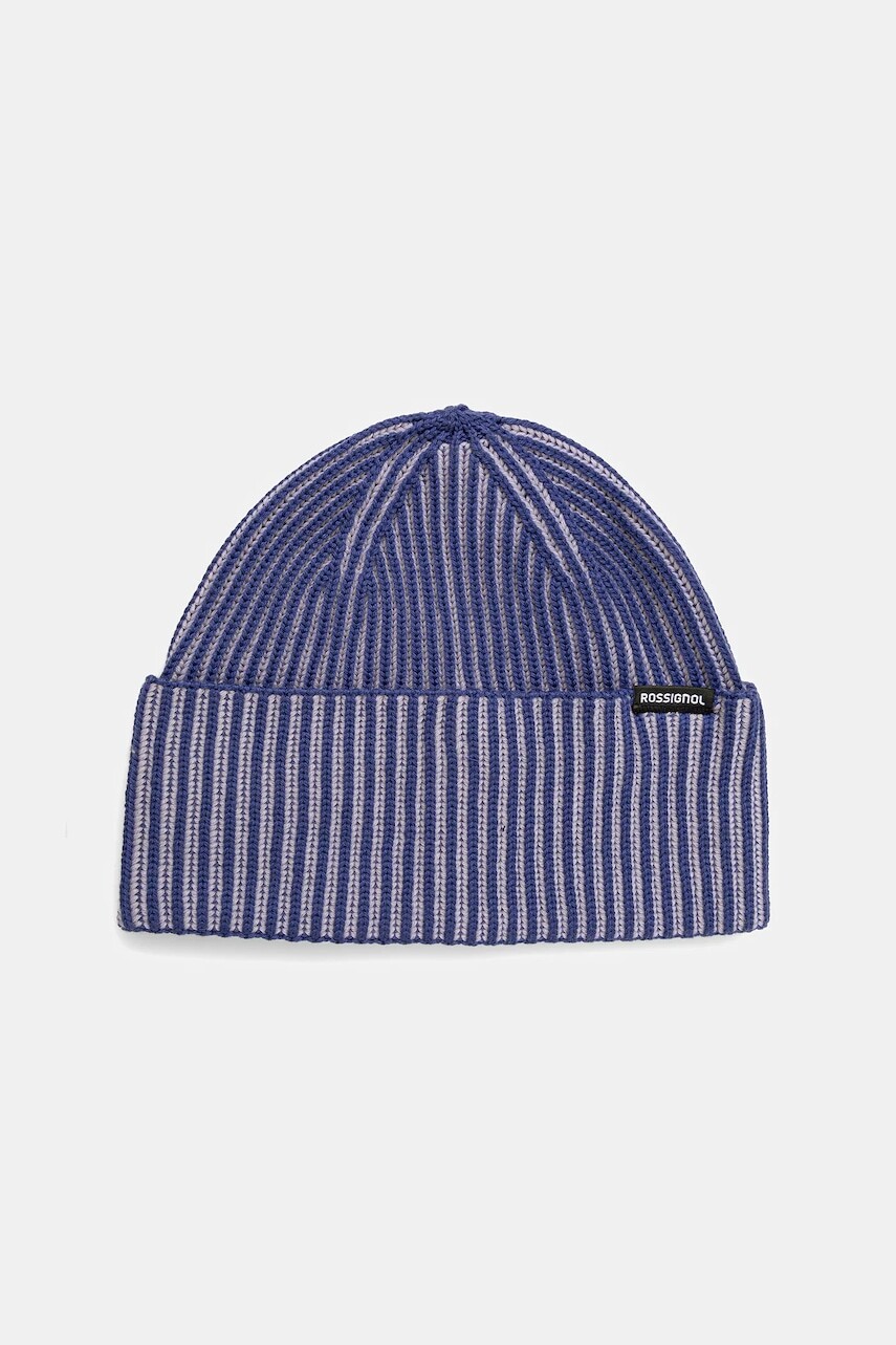 Vlnená čiapka Rossignol modrá farba, RLOMH20
