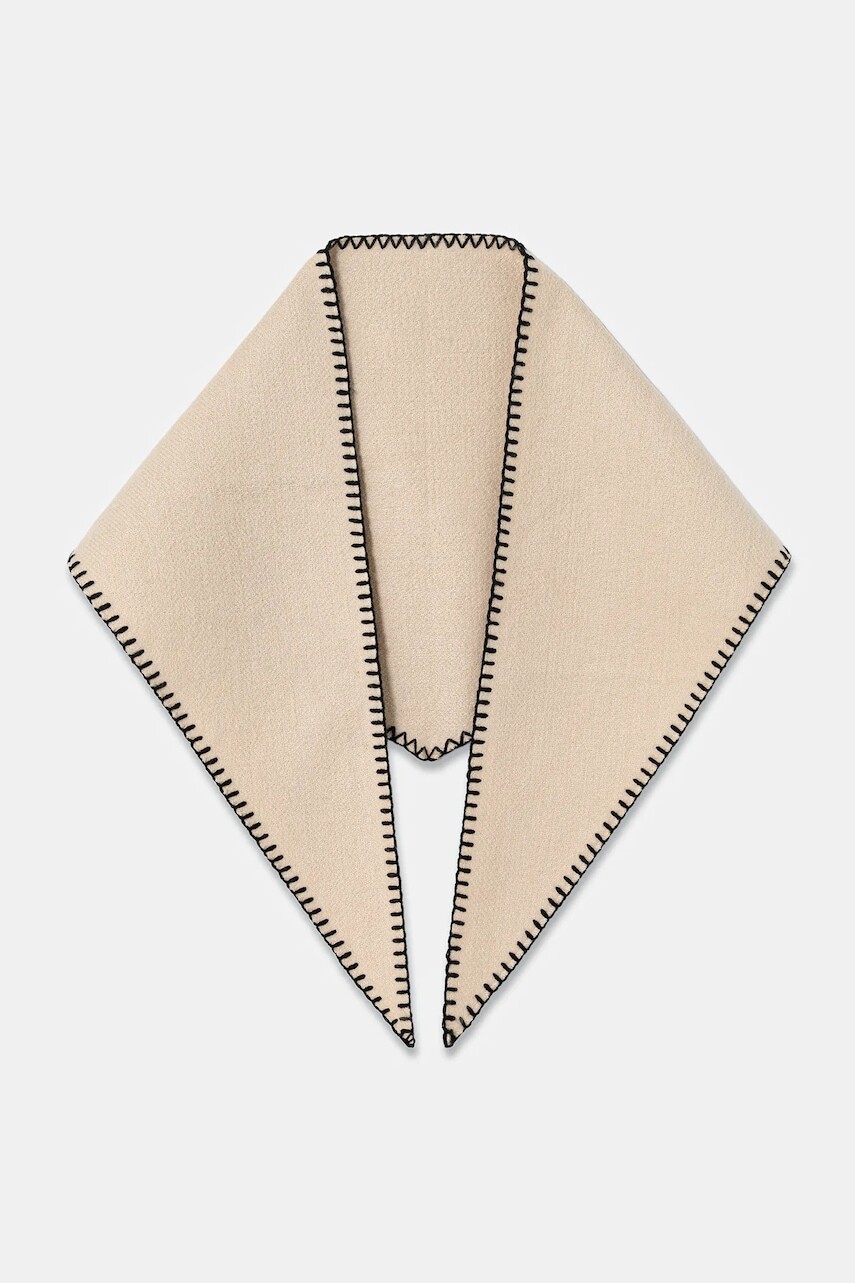 Šál Morgan béžová farba, jednofarebný, 5ELCO