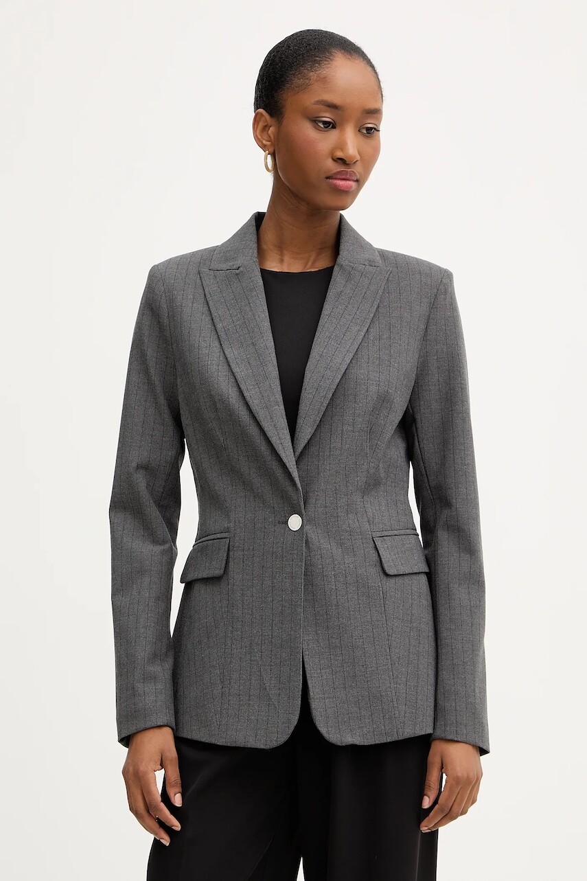 Sako Morgan šedá farba, jednoradové, vzorované, VBOKY.F