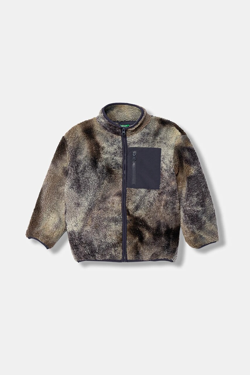 Detská mikina United Colors of Benetton tmavomodrá farba, vzorovaná, 3IQBC505K