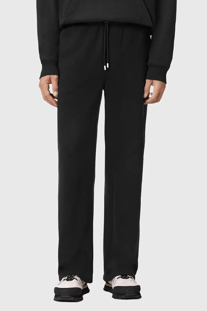 Bavlnené tepláky AllSaints čierna farba, jednofarebné, M032TD