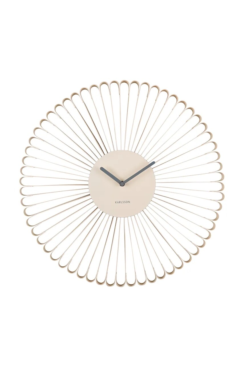Nástenné hodiny Karlsson Cascara 50 cm béžová farba