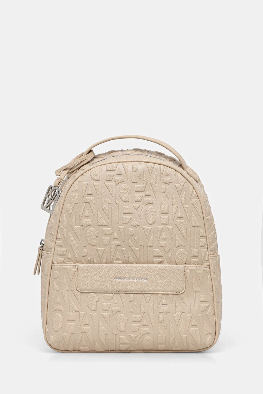 Ruksak Armani Exchange dámsky, béžová farba, malý, jednofarebný, XW002234 AF15774