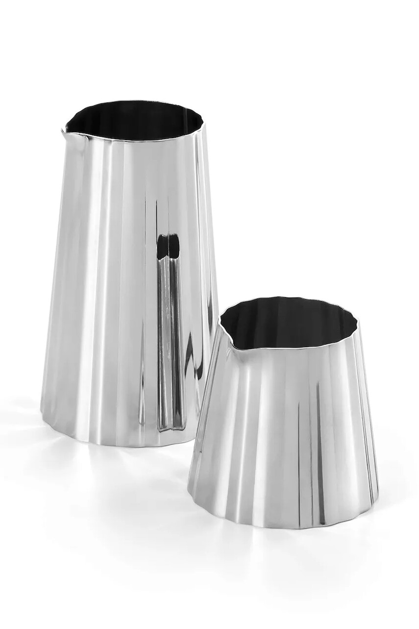 Cukornička a džbán na mlieko Philippi Stripes 5 x 9 cm šedá farba