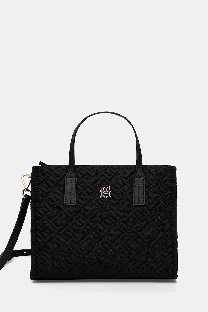 Kabelka Tommy Hilfiger čierna farba, AW0AW18162