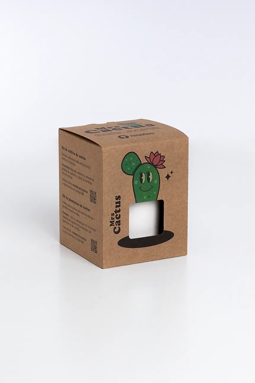 Sada na pestovanie rastlín RESETEA Mrs Cactus 8,5 x 10,7 x 8,5 cm viac farieb