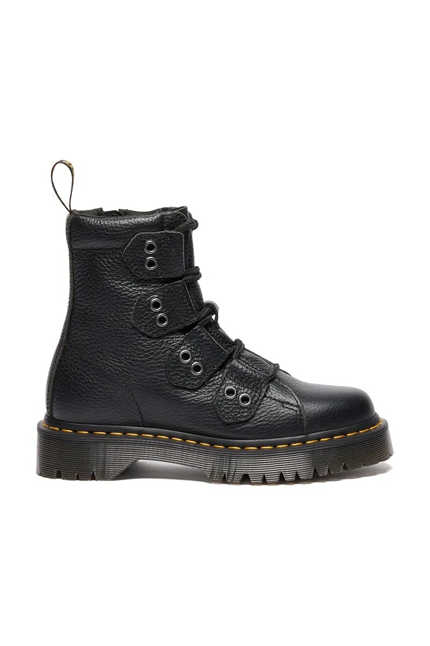 Kožené workery Dr. Martens 1460 LTT čierna farba, na platforme, DM41750001