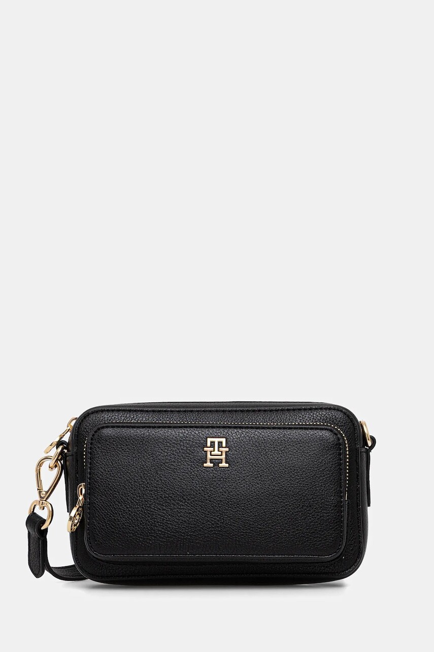 Kabelka Tommy Hilfiger čierna farba, AW0AW18120