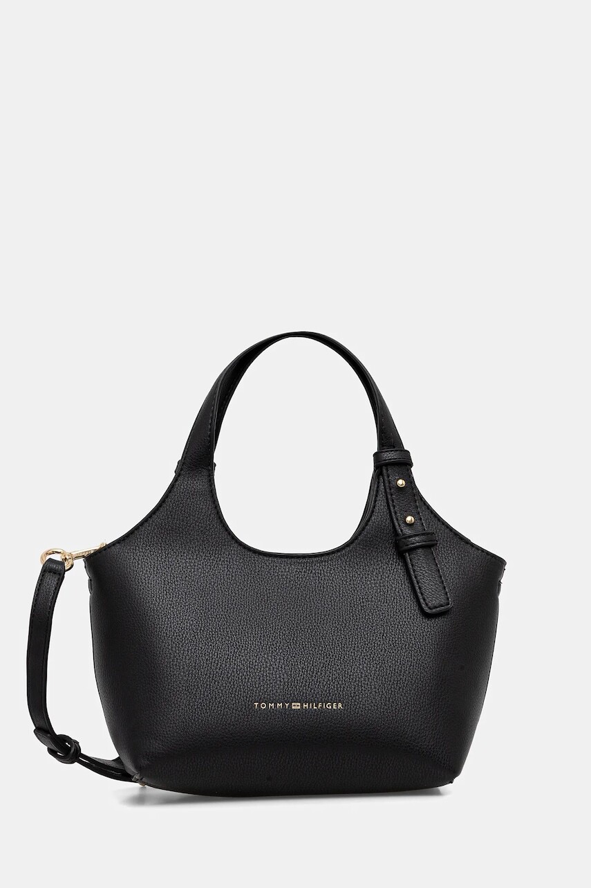 Kabelka Tommy Hilfiger čierna farba, AW0AW18281