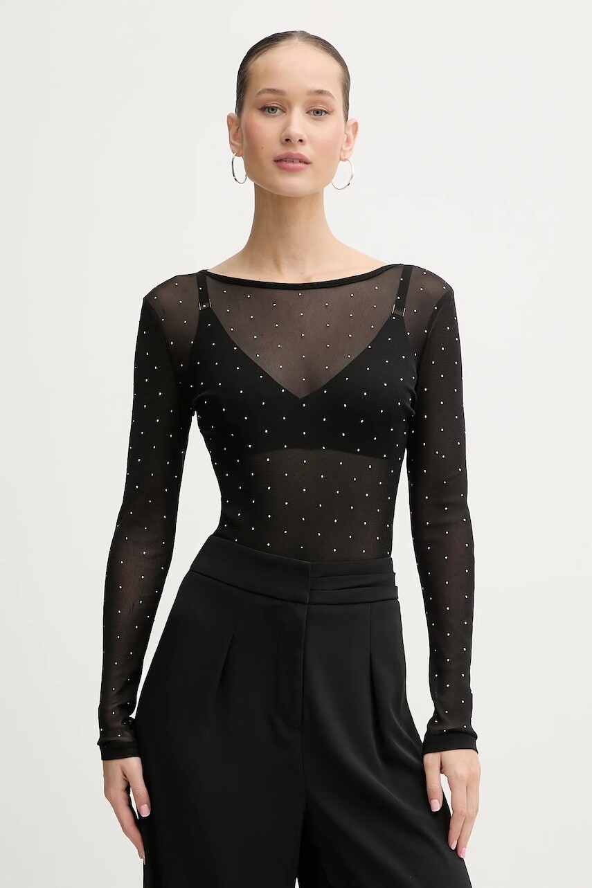 Body Never Fully Dressed čierna farba, s nášivkou, NFDTO1990