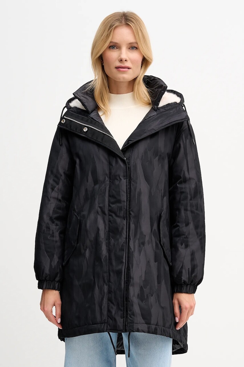 Bunda Sisley čierna farba, prechodná, 25E3LN068