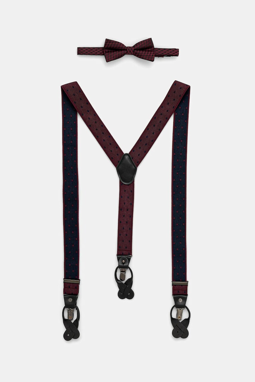 Sada traky a motýlik Medicine bordová farba