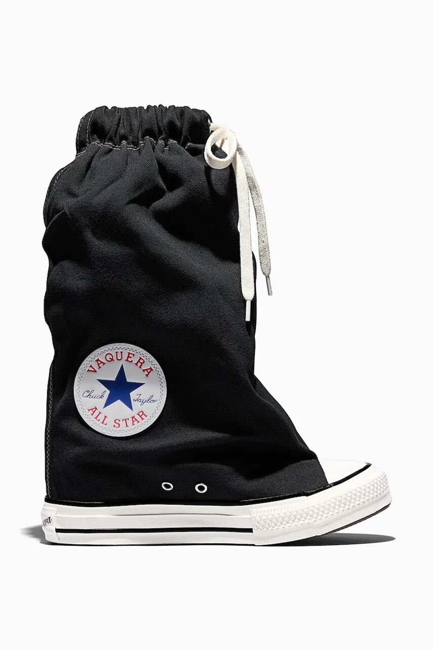 Tenisky Converse x Vaquera Chuck Taylor All Star Wedge X-HI čierna farba, A17687C