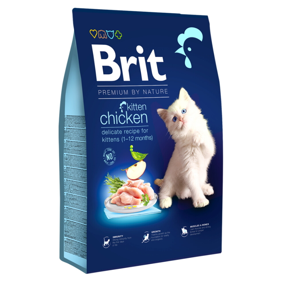 BRIT Premium by Nature Kitten Chicken granuly pre mačiatka 1 ks, Hmotnosť balenia: 8 kg