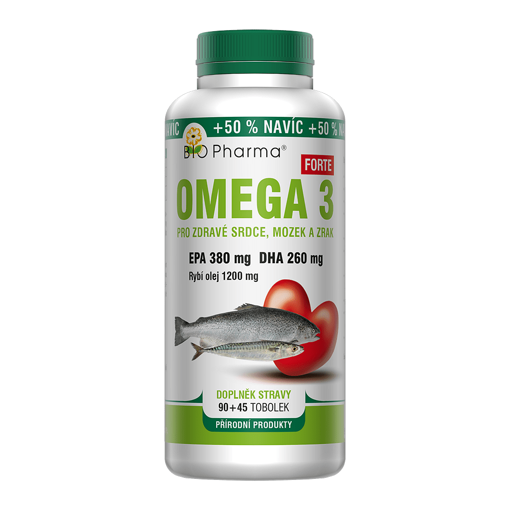 BIO PHARMA Omega 3 Forte 1200 mg + EPA + DHA 90 +45 kapsúl