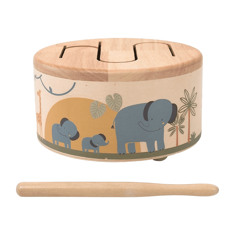 2KIDS TOYS Drevený bubienok safari